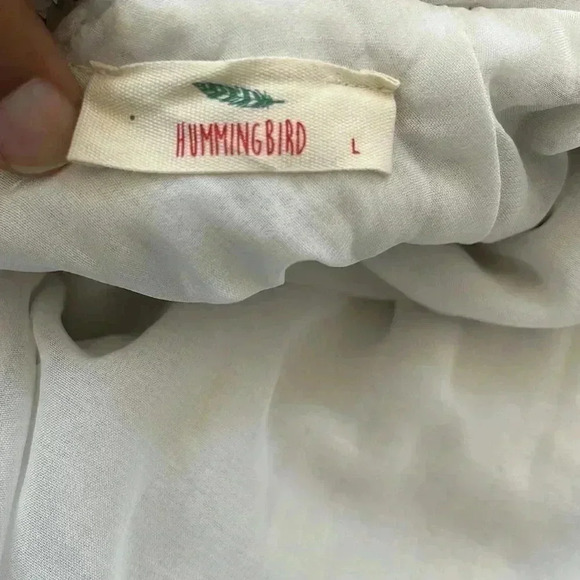 Anthropologie Hummingbird Sequin Open Back Blouse Size L - Picture 6 of 8